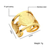 Stainless Steel Rings Signet Protection Amulet Seal of The Seven Archangels Solomon Kabbalah Chunky Stars Ring - Image 2
