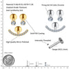 3pcs/Set Titanium 16G Happy Smile Stud Earrings with Cubic Zirconia Internally Threaded Flat Back Piercing - Image 15