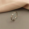 design stainless steel finger ring with chain chain design, jewelry - Image 1