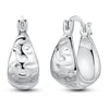 Silver Shining Zircon Earring Sparkling Simple Bow Irregular Curve Hoop Earring Jewelry Gifts for Women Men - Image 10