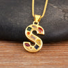 Inlaid Colorful Zircon A-Z Letters Pendant Necklace Name Initials Alphabet For Women Accessories Gifts - Image 24