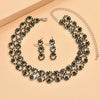 Ladies' Banquet Style Vine Full Diamond Necklace Earrings Two Piece Set Wedding Party Banquet Women's Accessories - Image 10
