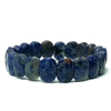 Multi-Faceted 10 x 14 mm Beaded Bracelet in Mixed Stone Colors - Image 23