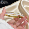 Gold Plated Stainless Steel Bangle Bracelet for Women Jewelry Accessory Mother's Day Gift - Image 9