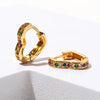 Elegant Heart Rainbow Zirconia Hoop Earrings for Women Multicolored CZ Stones Earrings Party Jewelry Gifts - Image 1