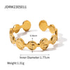Twisted Link Chain Open Rings Stainless Steel Jewelry Gold Plated Adjustable Finger Rings For Women Party Gift - Image 12