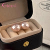 Elegant Pink Glossy Pearl Stud Earrings For Women Silver Earrings Wedding Party Geometric Jewelry Gift - Image 11