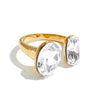 Multi Color Stainless Steel Oval K9 Crystal Adjustable Ring for Women Gold Color Pvd Plated Shiny Jewelry - Image 13
