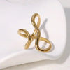 Stainless Steel Irregular Wave Rings for Women Men Creative Gold Color Adjustable Opening Ring Female Statement Jewelry Gifts - Image 11