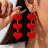 Elegant Shiny Rhinestone Dangle Earrings Tassel Pearl Korean Style Earrings Bow Red Rose Bow Stud Earrings Wedding Accessories - Image 12