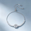 Charm Female White Zircon Stone Snowflake Bracelet Cute Silver Color Adjustable Wedding Jewelry For Women - Image 5