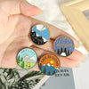 Travel Brooch Field Crossing Hiking Scenery Snow Scene Mountain Peak Alloy Clothing Accessories Backpack Brooch Badge Lapel Pins - Image 3