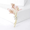Multi-Style Floral Brooches, Enamel Rhinestone Flower Lapel Pins for Women - Image 12