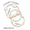 3pcs Set Temperament Irregular Abs Imitation Pearl Elastic Bracelets for Women Fold Wear Multi-piece Bangles Jewelry Sets - Image 5