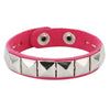 One Row Punk Rock Studded Bracelet Square Spiked Leather Cuff Bracelet for Men Women \Wristband Bracelet - Image 9