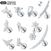 1Pc Titanium Cz Crystal Ear Cartilage Tragus Helix Daith Piercing Internal Thread Lip Stud Labret Piercing Body Jewelry 16G - Image 1