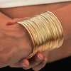 Vintage Hyperbolic Layered Wide Wire Bracelet Cuff Bangle for Women Exaggerated Wrist Wrap Bangle Hand Jewelry Gift - Image 1