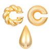 C-Shaped Clip-On Ear Cuff with Water Drop Detail - Image 11