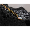 Stylish Processed Opal Stone Minimalist Small Chic Pendant Necklace Gold Plated Jewelry for Women Gift - Image 6