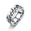 Titanium Steel Rotatable Chain Rings for Women Men Spinner Ring Decompression Multifunctional Chain Ring Bottle Opener Ring Gift - Image 7