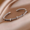 Crystal Star Stainless Steel Bangles for Women Jewelry Bracelets Party Accessories - Image 36