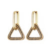 Classic Stainless Steel Ear Buckle For Women Gold Silver Color Big Oval Rectangle Hoop Huggie Punk Hip Hop Jewelry Gift - Image 24