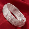 Silver Big Bangles Bracelet Cute Charms for Women Lady Jewelry Adjustment Cuff Wedding - Image 17