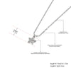 Rhinestone Moon Star Heart Pendant Necklace Stainless Steel Zircon Daily Necklace for Women - Image 4