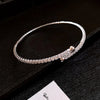 Full Zircon Cuff Bracelets Gold Plating Copper Knot Opening Bracelet Minimalist Women's Bangle For Wedding Party K0 - Image 13