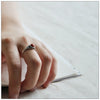 Bfclub Silver Rings For Women Men Jewelry Finger Adjustable Open Vintage Red Ston Ring For Party Birthday Gift - Image 3
