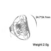 Eueavan Flower of Life Ring Stainless Steel Sacred Geometry Archangel Metatron Ring Adjustable Amulet Jewelry Gift - Image 30