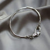 Silver Bracelet Bangle Vintage Open Lock Geometric Punk For Woman Girl Jewelry Gift - Image 1