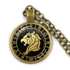 12 Constellation Scorpio Sagittarius Capricorn Aquarius Pendant Antique Bronze Necklace Glass Dome Zodiac Jewelry For Gift - Image 6