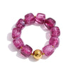 Acrylic Square Beads Chain Necklace Bracelet Bangle Stainless Steel Handmade Jewelry Green Khaki Pink Amber - Image 15