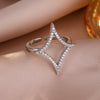 4Pcs/1Pcs Creative Four Pointed Star Shiny Zircon Earring Necklace Bracelet for Women Hollow Geometric Party Jewelry - Image 7