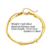 Stainless steel anklet bead strings snake bone chain double layered stacking anklet beach vacation ladies seaside party matching - Image 4