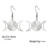 Hekate Wheel Dangle Earrings Stainless Steel Triple Moon Strophalos Hecate Goddess Wiccan Magic Amulet Jewelry - Image 10
