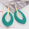 European Oval Hanging Earrings Punk Coiled Metal Women's Earrings Colorful Long Dangle Earrings Big Round Earrings - Image 13