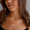 Double-layer Layered Necklace for Women, Stainless Steel Chain Pearl Charm Pendant Necklace for Daily Jewelry - Image 2