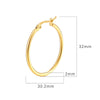 30-80mm Big Simple Classic Hoop Earrings For Women Girls Circle Stainless Steel Earrings Gold Silver Color Round Earings Gift - Image 6