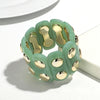 Wide Acrylic Cuff Bracelet with Irregular Geometric Design - Image 31