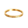 Stainless Steel Textured Rings with Starburst Heart and Three-Piece Options - Image 9
