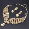 Green Crystal Statement Necklace Earrings Set Gold Color Jewelry Sets Indian Bridal Wedding Costume Jewellery - Image 13