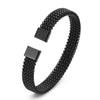 8MM Woven Flat Mesh C-Shaped Open Bracelet Vintage Stainless Steel Chain Jewelry Women Men Gift - Image 9