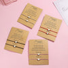 2 Pcs Card Sets of Minimalist Casual Style Copper Heart Adjustable Rope Chain Couple Bracelet Jewelry Valentine's Day Gift - Image 2