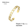 Stainless Steel Adinkra Symbols Open Cuff Bracelet Ring African Nyame Ye Ohene Duale Sankofa Gye Bangle for Women Men - Image 12