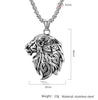 Male Men Animal Lion Pendant Necklace Stainless Steel Chain Black Silver Color Jewelry - Image 2