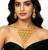 Silver Gold Color Hollow Shape Necklace Earrings Bracelet Ring Set for Women Exaggerated Design Jewelry Gift for Party - Image 2