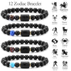 12Constell Zodiac Signs Bracelet Jewelry Bracelet Capricorn Aquarius Taurus Bracelet Gemstone Bracelet Gifts for Friends - Image 1