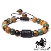 12 Constellation Zodiac Sign Stone Bracelet Turquois Tiger Eye Mineral Bracelet Adjustable Woven Bangle Leo Jewelry Gift - Image 10